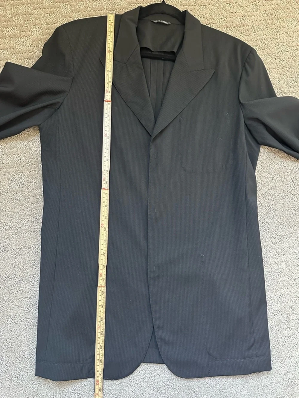 Jean Paul Gaultier Homme Lightweight Virgin Wool Blazer 40 Italy Pinstripe VTG